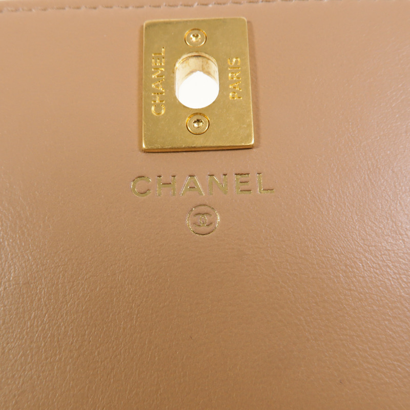 CHANEL 羊皮皮革WOC Wallet On Chain鏈帶肩背袋-5