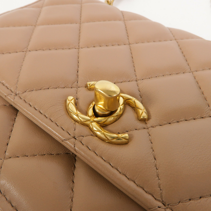 CHANEL 羊皮皮革WOC Wallet On Chain鏈帶肩背袋-9