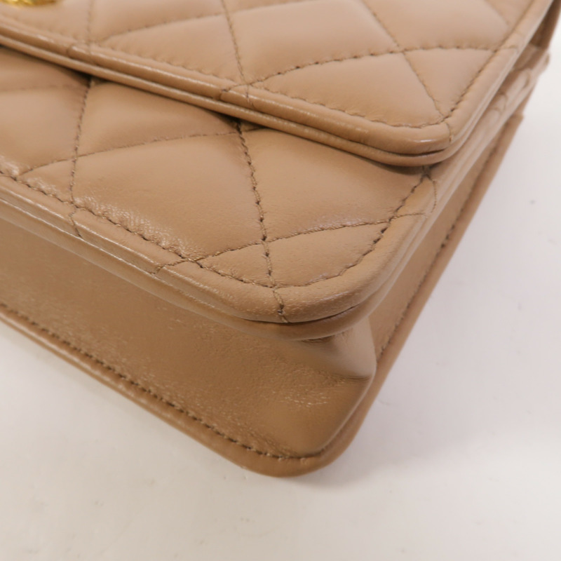 CHANEL 羊皮皮革WOC Wallet On Chain鏈帶肩背袋-10