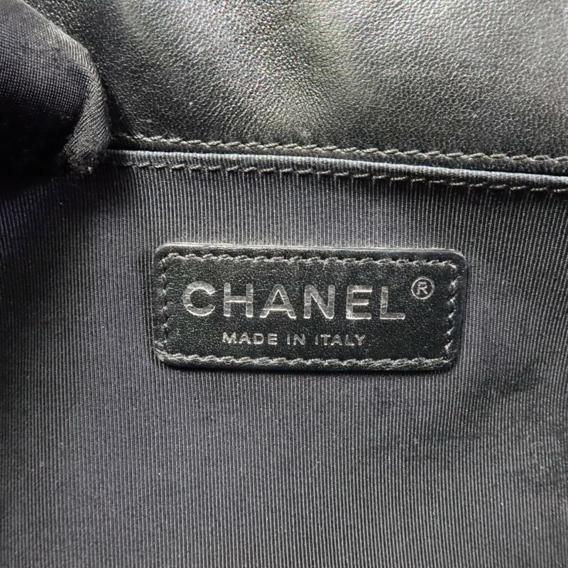 CHANEL 羊皮皮革Boy 25鏈帶肩背袋-5