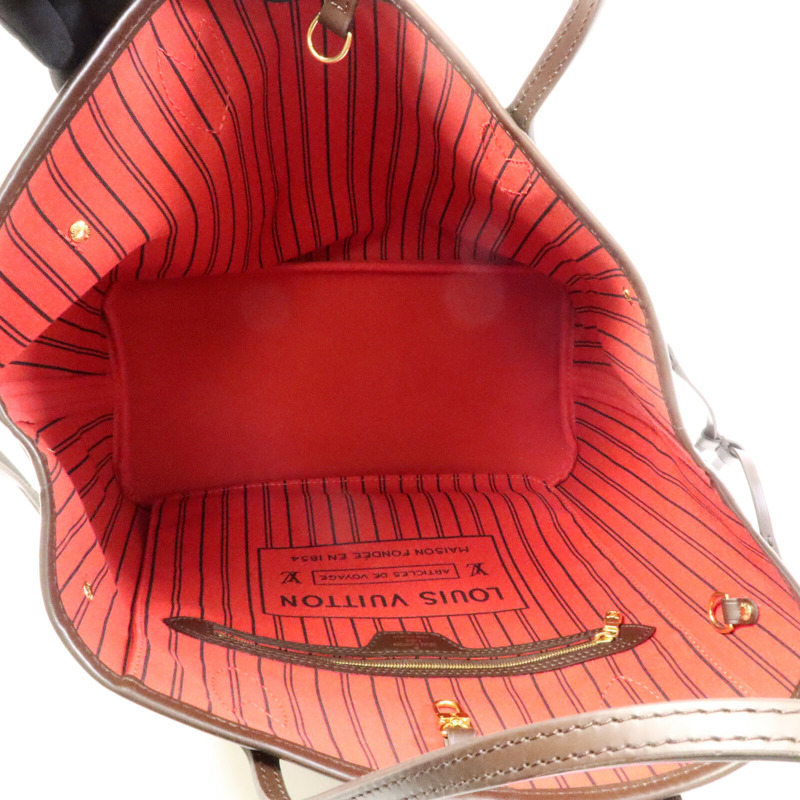 LOUIS VUITTON Damier Neverfull MM肩背袋-4