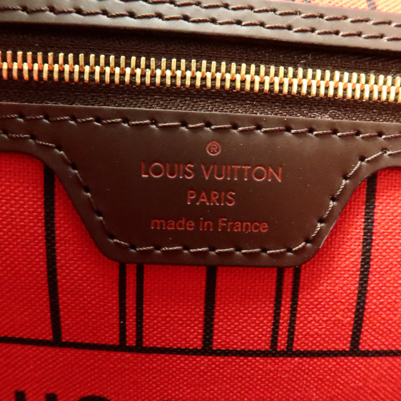 LOUIS VUITTON Damier Neverfull MM肩背袋-5