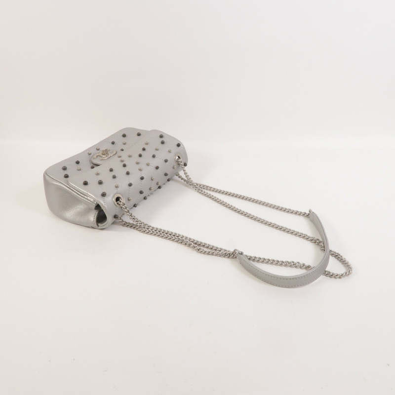 CHANEL 牛皮皮革Mini Flap Bag鏈帶肩背袋-7