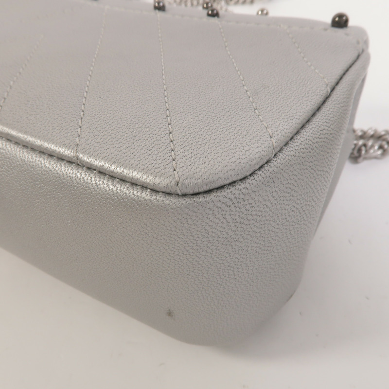 CHANEL 牛皮皮革Mini Flap Bag鏈帶肩背袋-12
