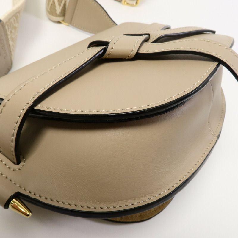 LOEWE 牛皮皮革Mini Gate Dual肩背袋-8