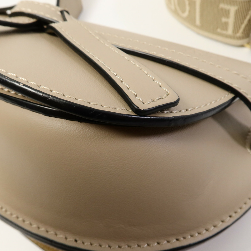 LOEWE 牛皮皮革Mini Gate Dual肩背袋-9