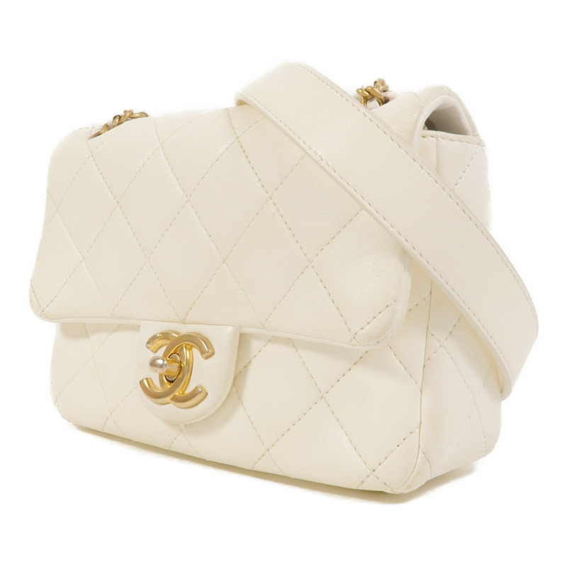 CHANEL 羊皮皮革Mini Flap Bag鏈帶肩背袋-2