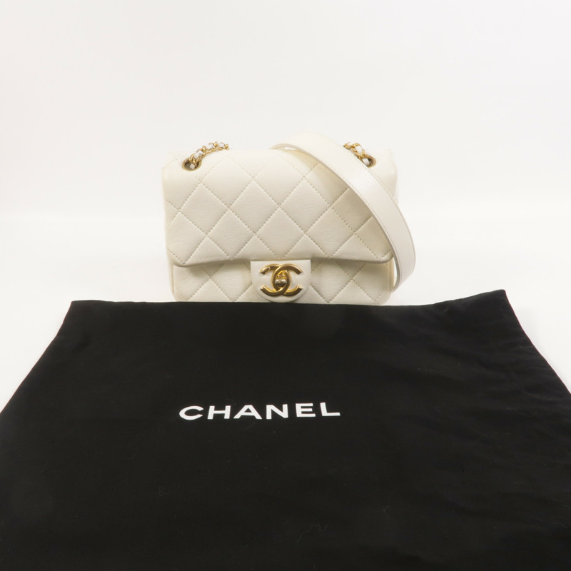 CHANEL 羊皮皮革Mini Flap Bag鏈帶肩背袋-8