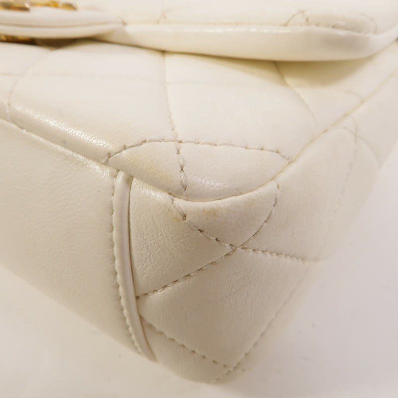 CHANEL 羊皮皮革Mini Flap Bag鏈帶肩背袋-10