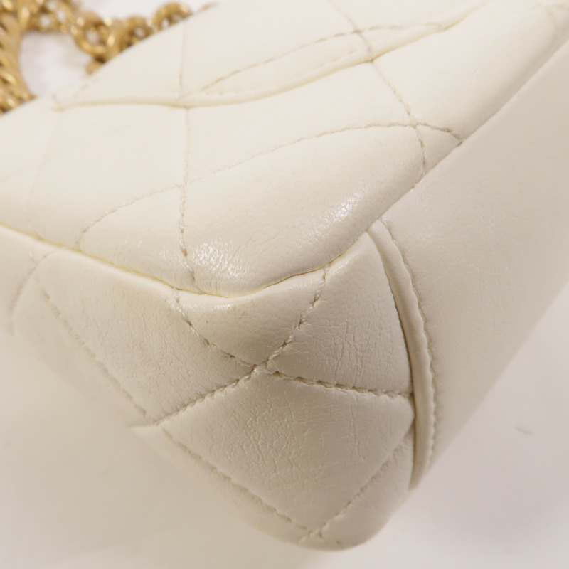 CHANEL 羊皮皮革Mini Flap Bag鏈帶肩背袋-13