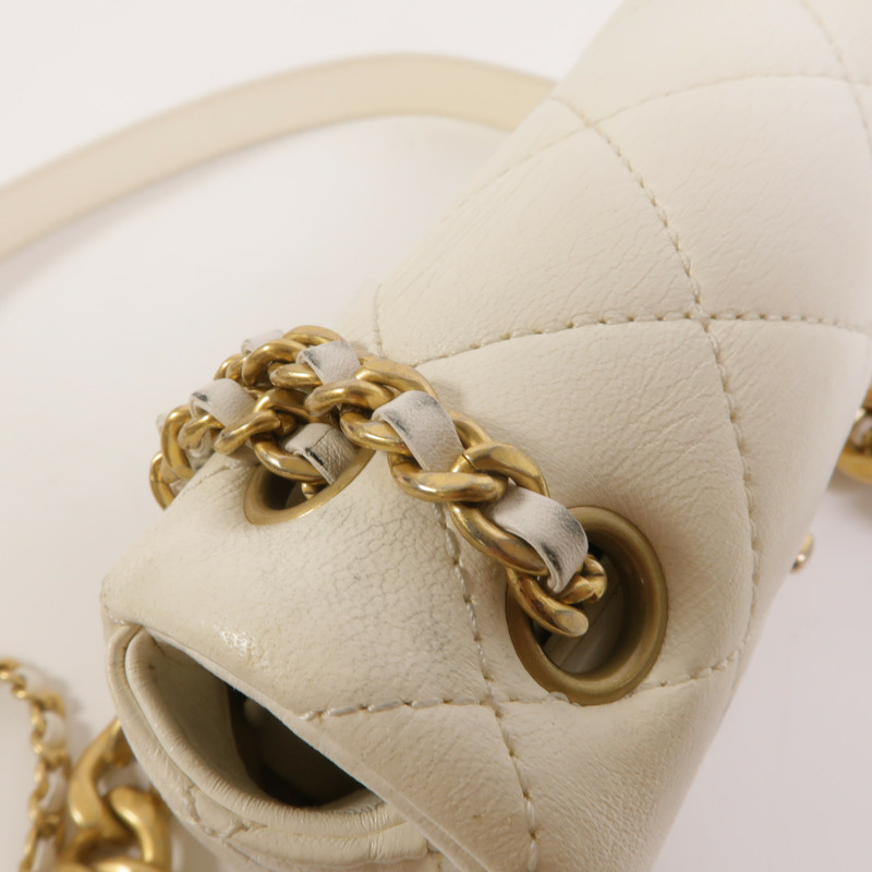 CHANEL 羊皮皮革Mini Flap Bag鏈帶肩背袋-16