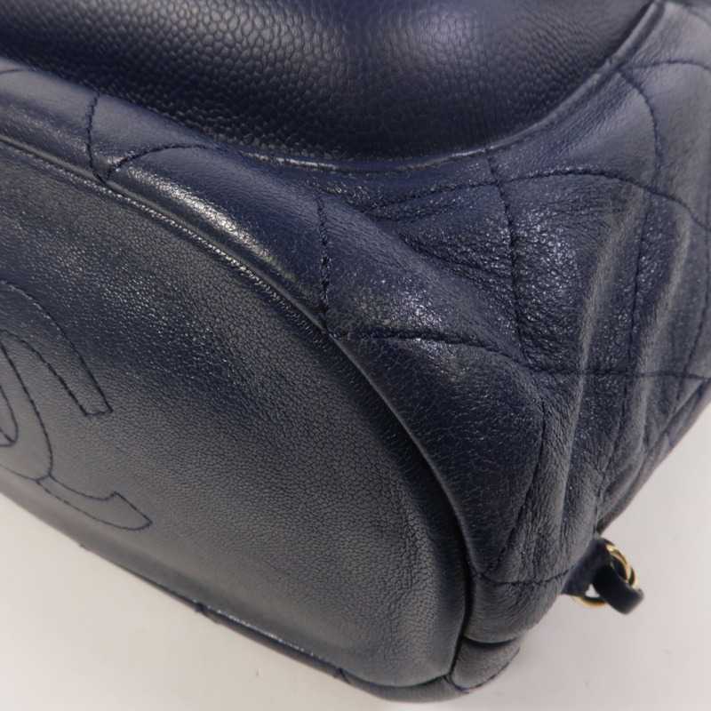 CHANEL 牛皮皮革Daily Round Backpack背包-9