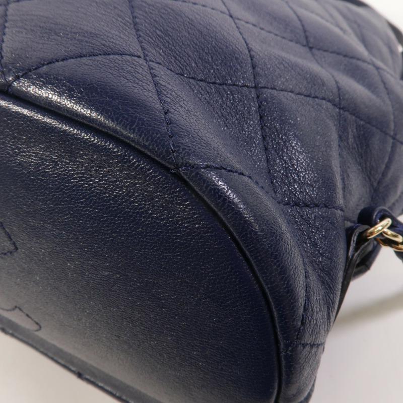 CHANEL 牛皮皮革Daily Round Backpack背包-11