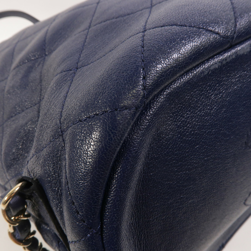 CHANEL 牛皮皮革Daily Round Backpack背包-12