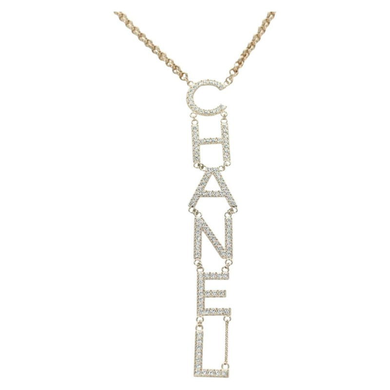 【日本直送】香奈兒 (CHANEL) 香檳金金屬 Logo 項鍊,CC 標誌,貨號 178801SM-0