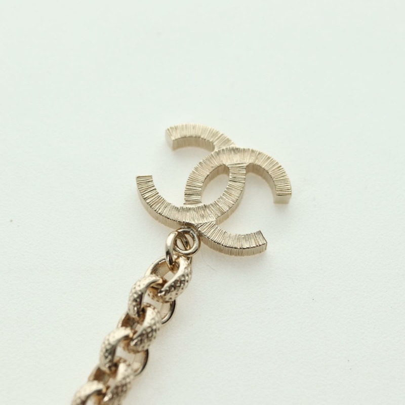 【日本直送】香奈兒 (CHANEL) 香檳金金屬 Logo 項鍊,CC 標誌,貨號 178801SM-7