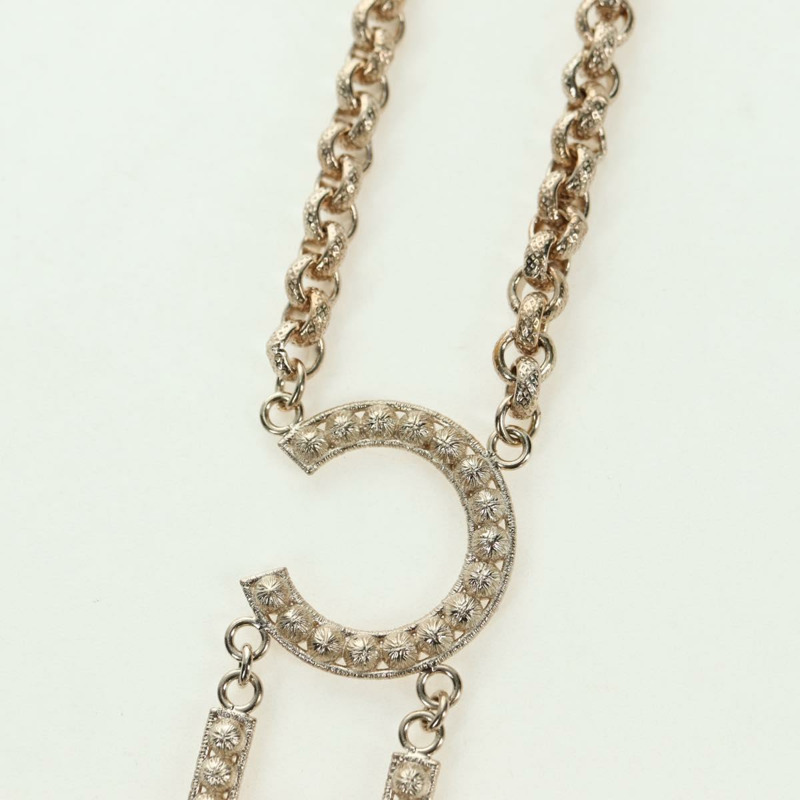 【日本直送】香奈兒 (CHANEL) 香檳金金屬 Logo 項鍊,CC 標誌,貨號 178801SM-14