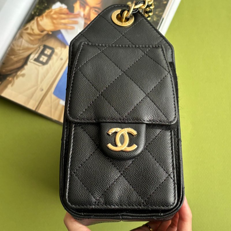 ::CHANEL:: 25 迷你包 AS5631 黑荔枝金釦25包 MINI HOBO 2025/26 Cruise-5