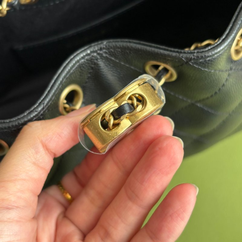 ::CHANEL:: 25 迷你包 AS5631 黑荔枝金釦25包 MINI HOBO 2025/26 Cruise-9