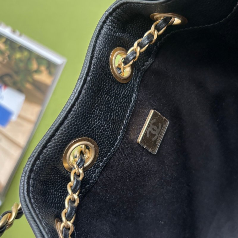 ::CHANEL:: 25 迷你包 AS5631 黑荔枝金釦25包 MINI HOBO 2025/26 Cruise-16