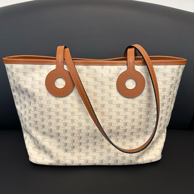 ✨ 99新🆕Moynat/莫奈小號彩色條紋托特購物袋單肩包 底長29cm❤️正品-1