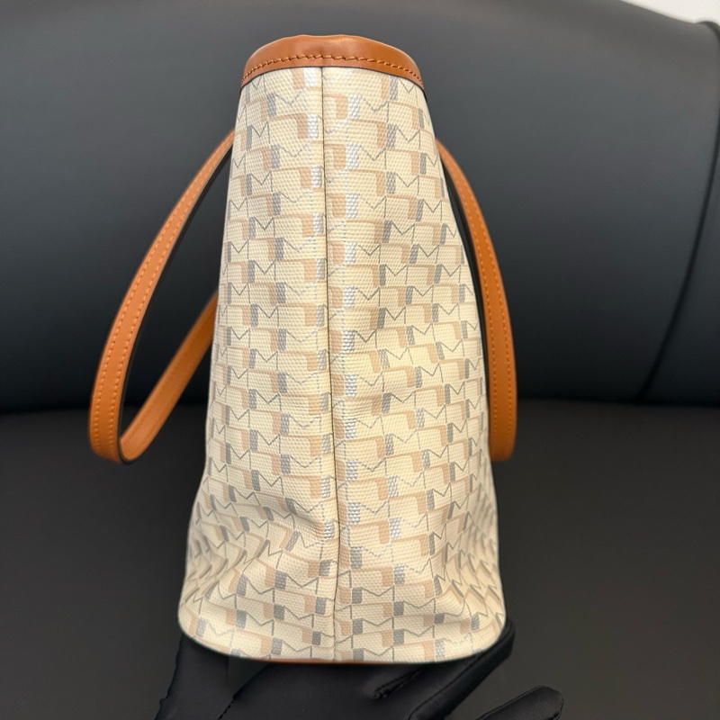 ✨ 99新🆕Moynat/莫奈小號彩色條紋托特購物袋單肩包 底長29cm❤️正品-2