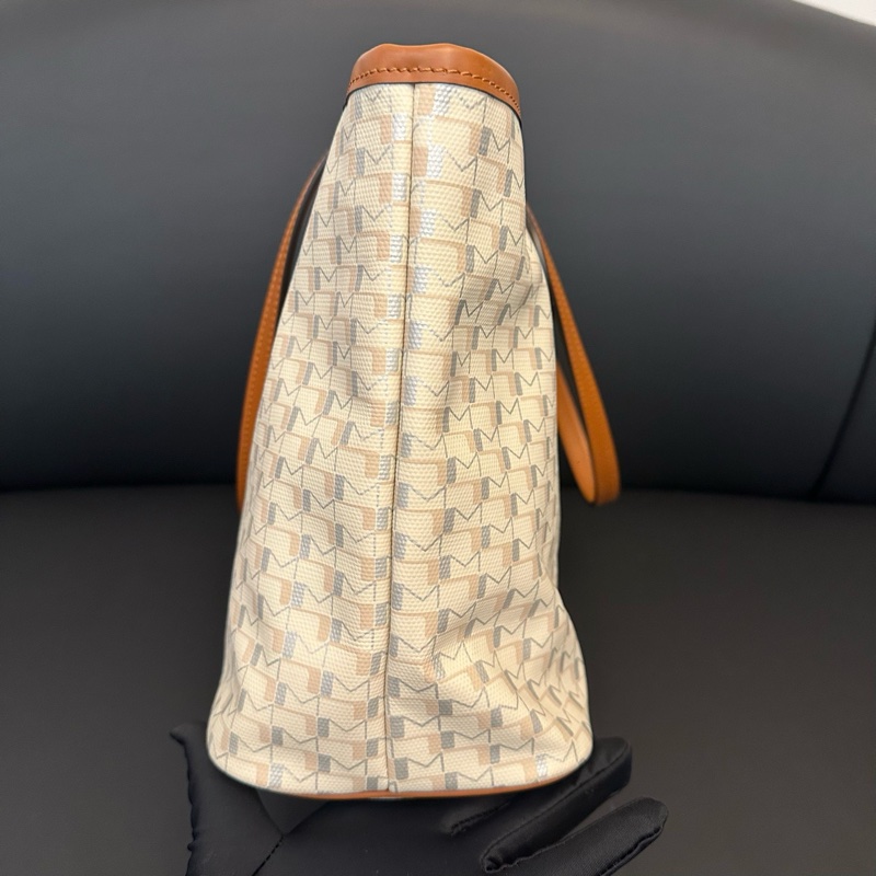 ✨ 99新🆕Moynat/莫奈小號彩色條紋托特購物袋單肩包 底長29cm❤️正品-3