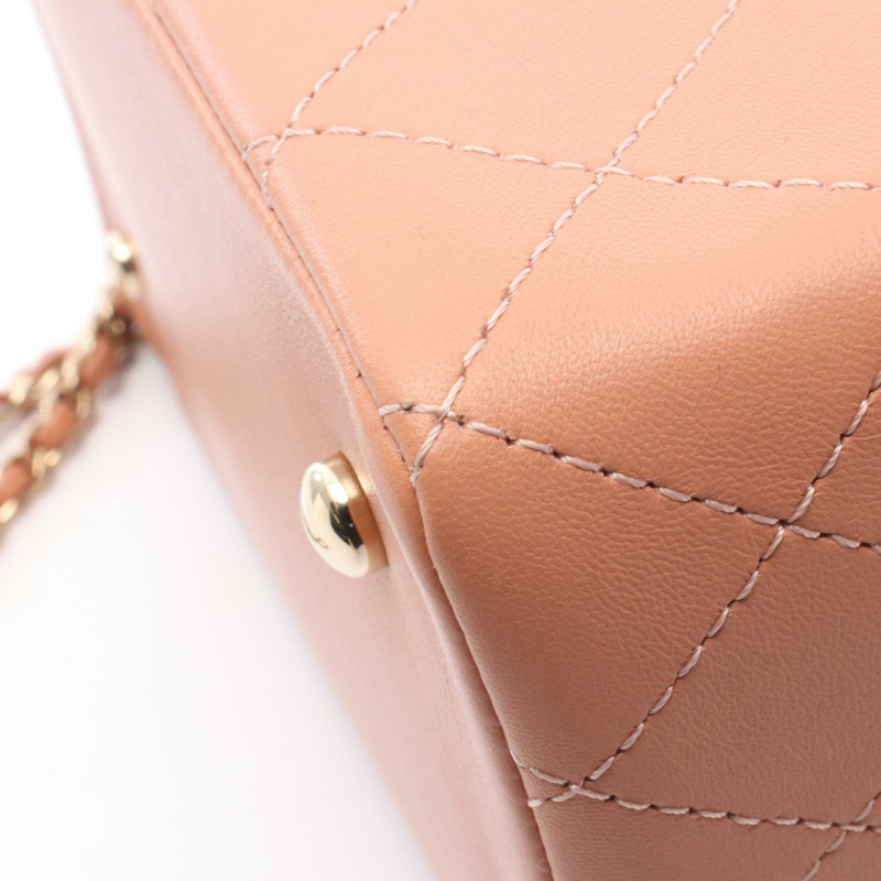 香奈兒 (CHANEL) Matelasse Vanity Chain 斜背包 A57343 粉紅皮革 GHW 二手 CC-5