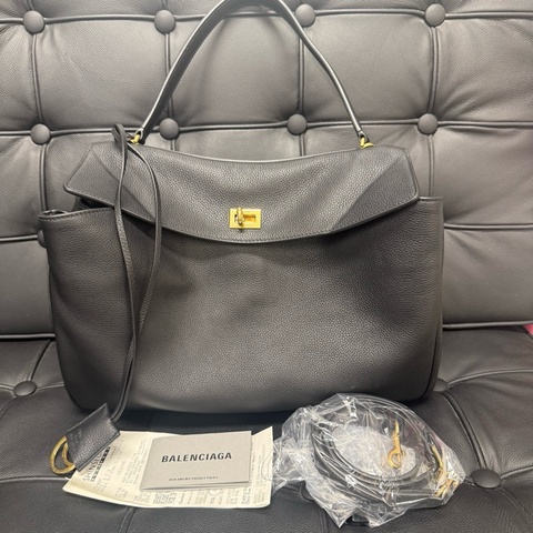 巴黎世家/Balenciaga RODEO中號手提包  牛皮革 尺寸35x23.3x10.9
