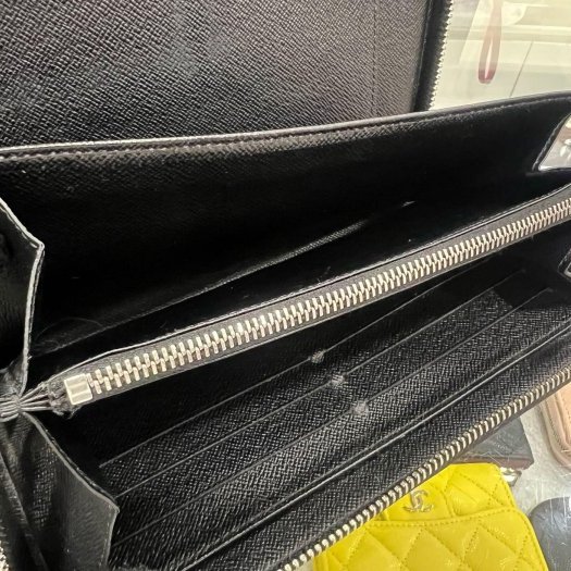 東區正精品㊣LV N60111 黑灰格16卡ㄇ字拉鍊長夾大款 RZ6430-14