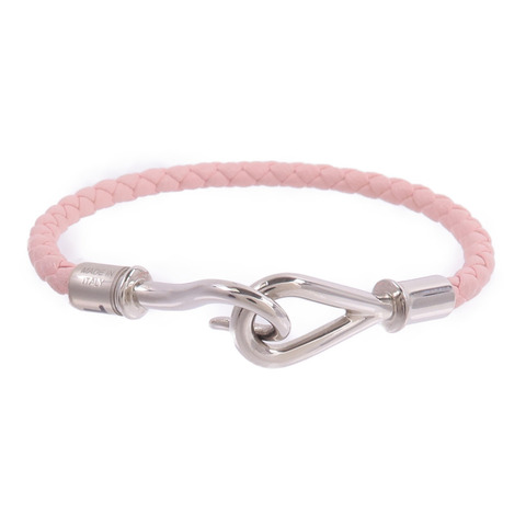 HERMES Swift皮革Jumbo H Bracelet手帶Rose Sakura