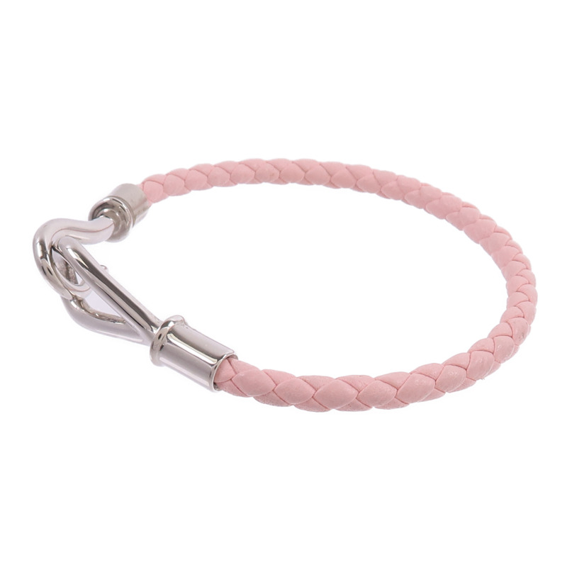 HERMES Swift皮革Jumbo H Bracelet手帶Rose Sakura-1