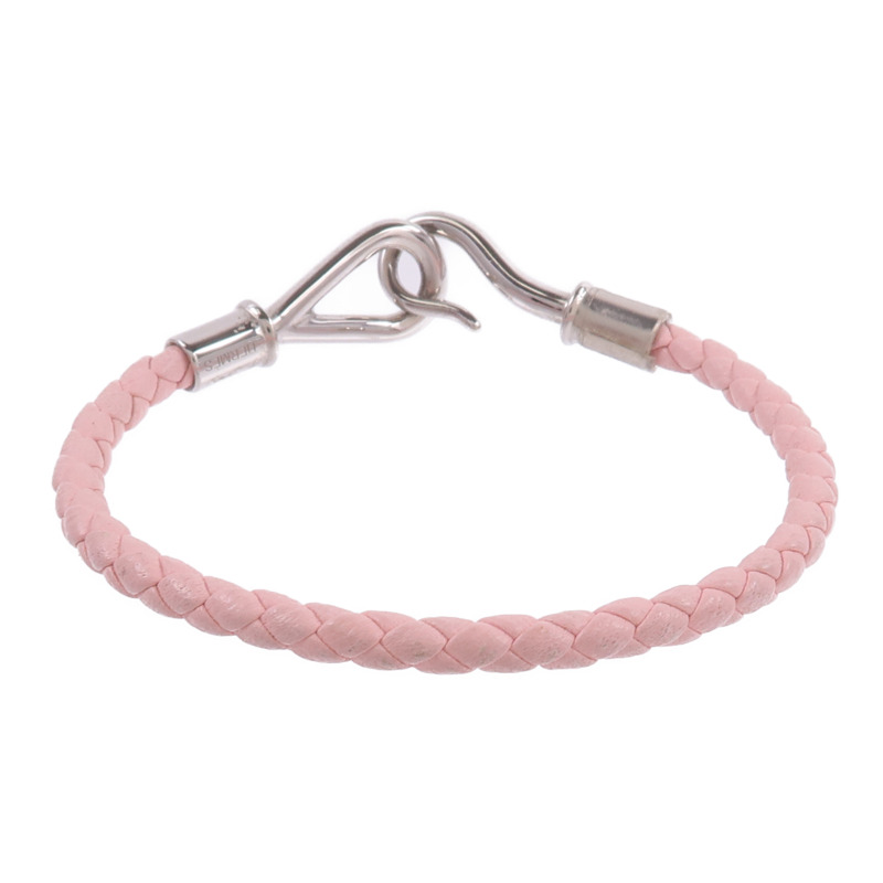 HERMES Swift皮革Jumbo H Bracelet手帶Rose Sakura-2