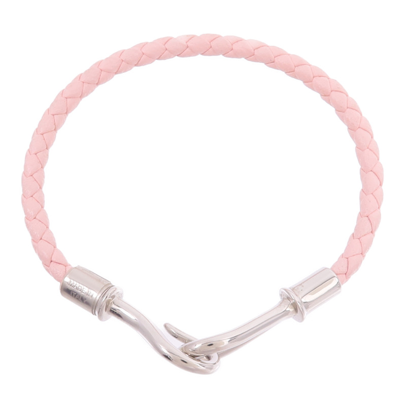 HERMES Swift皮革Jumbo H Bracelet手帶Rose Sakura-3