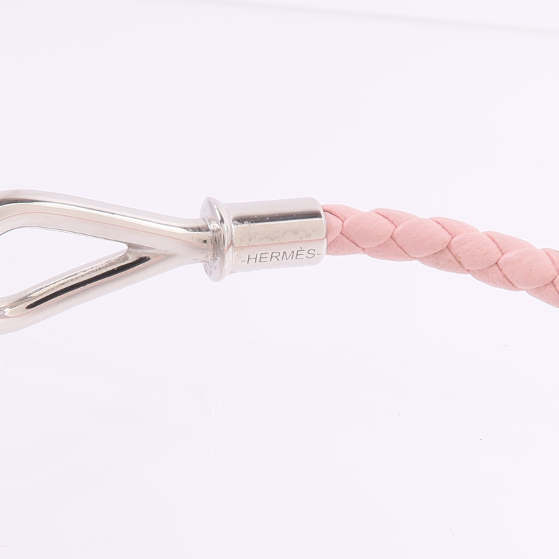 HERMES Swift皮革Jumbo H Bracelet手帶Rose Sakura-6