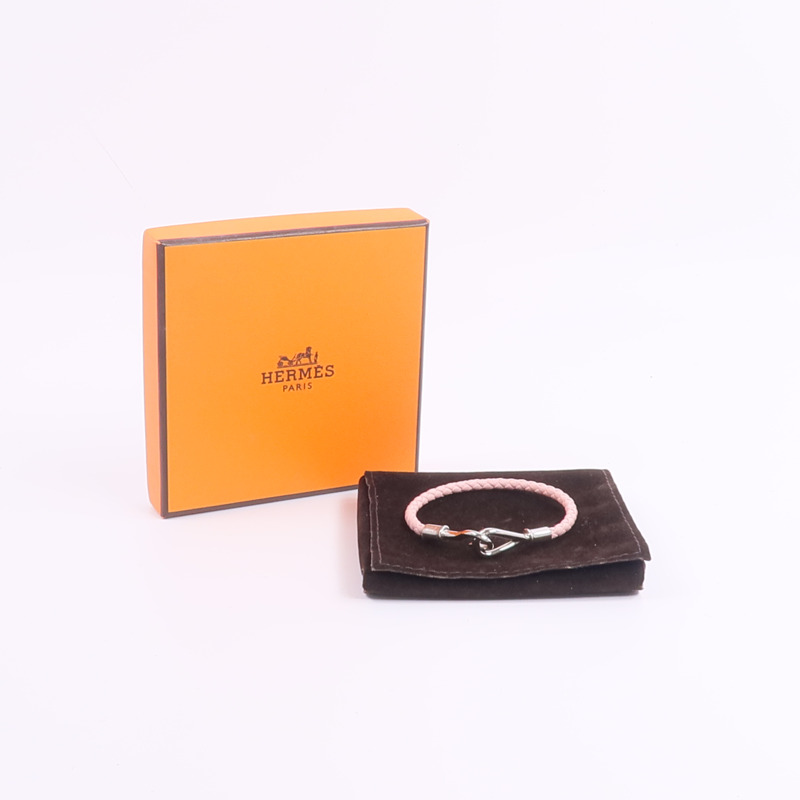 HERMES Swift皮革Jumbo H Bracelet手帶Rose Sakura-8