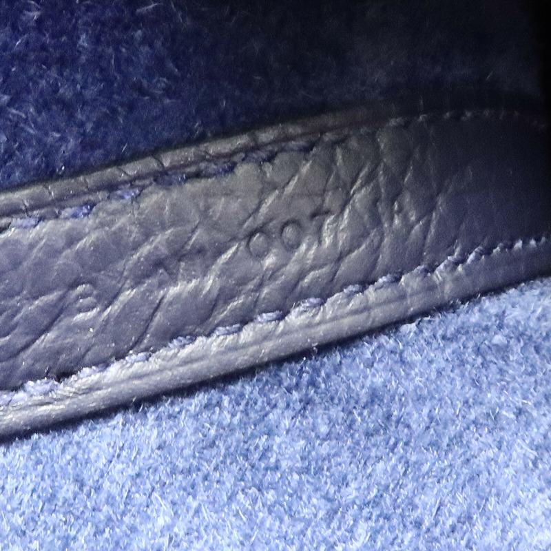 HERMES Clemence皮革Picotin PM手挽袋Bleu Nuit-6