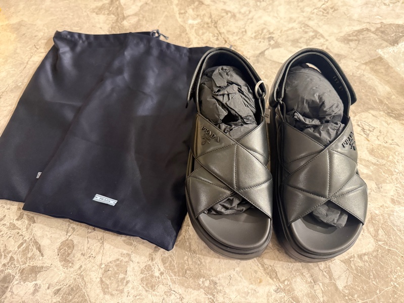 Prada厚底交叉涼鞋全新-7