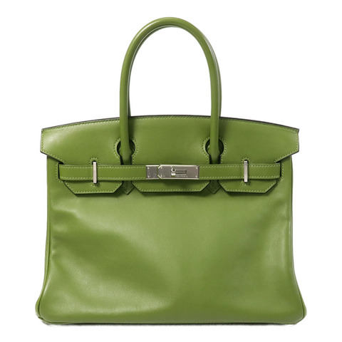 HERMES Swift皮革Birkin 30手挽袋Pelouse