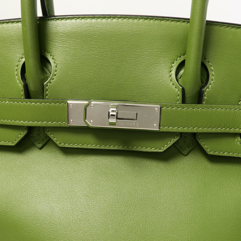 HERMES Swift皮革Birkin 30手挽袋Pelouse-7