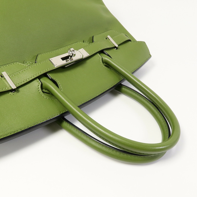 HERMES Swift皮革Birkin 30手挽袋Pelouse-9