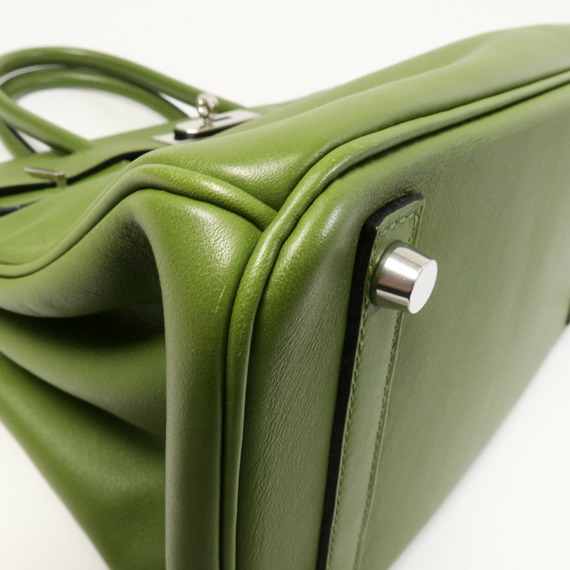 HERMES Swift皮革Birkin 30手挽袋Pelouse-11