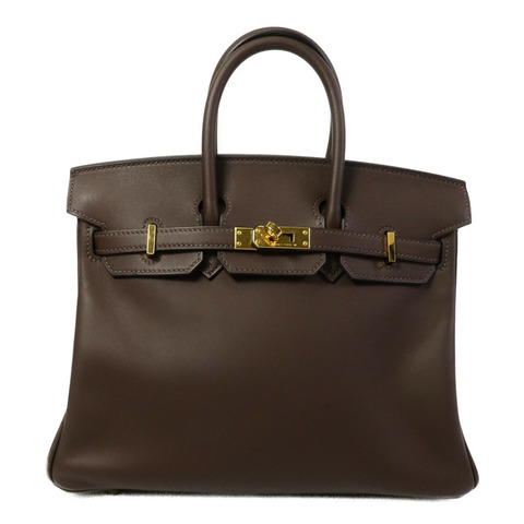 HERMES Swift皮革Birkin 25手挽袋Chocolat