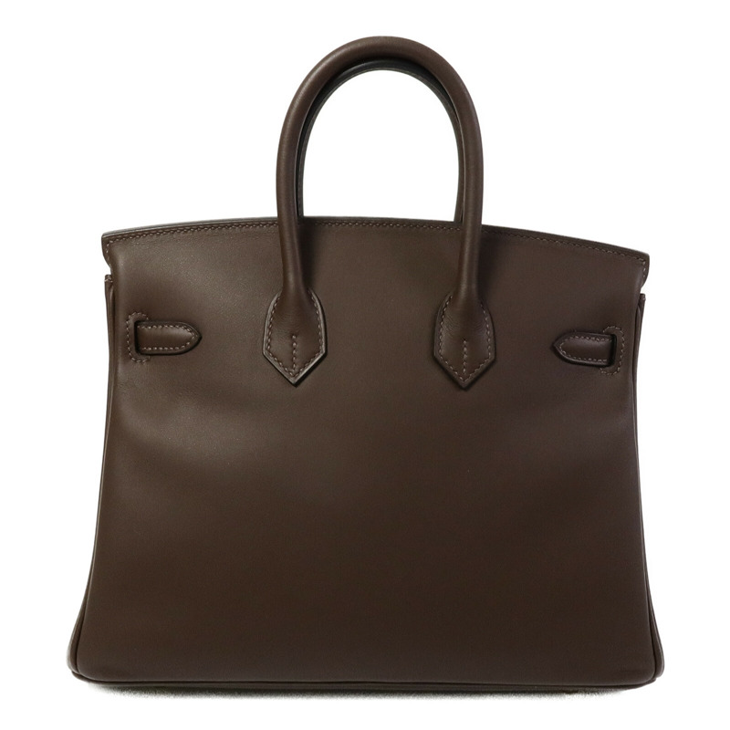 HERMES Swift皮革Birkin 25手挽袋Chocolat-2