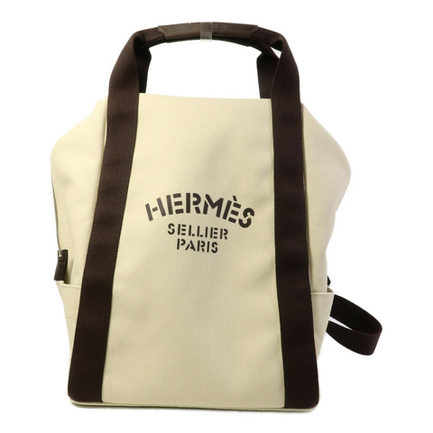 HERMES Polyamide/棉質Groom Backpack背包Beige Sable