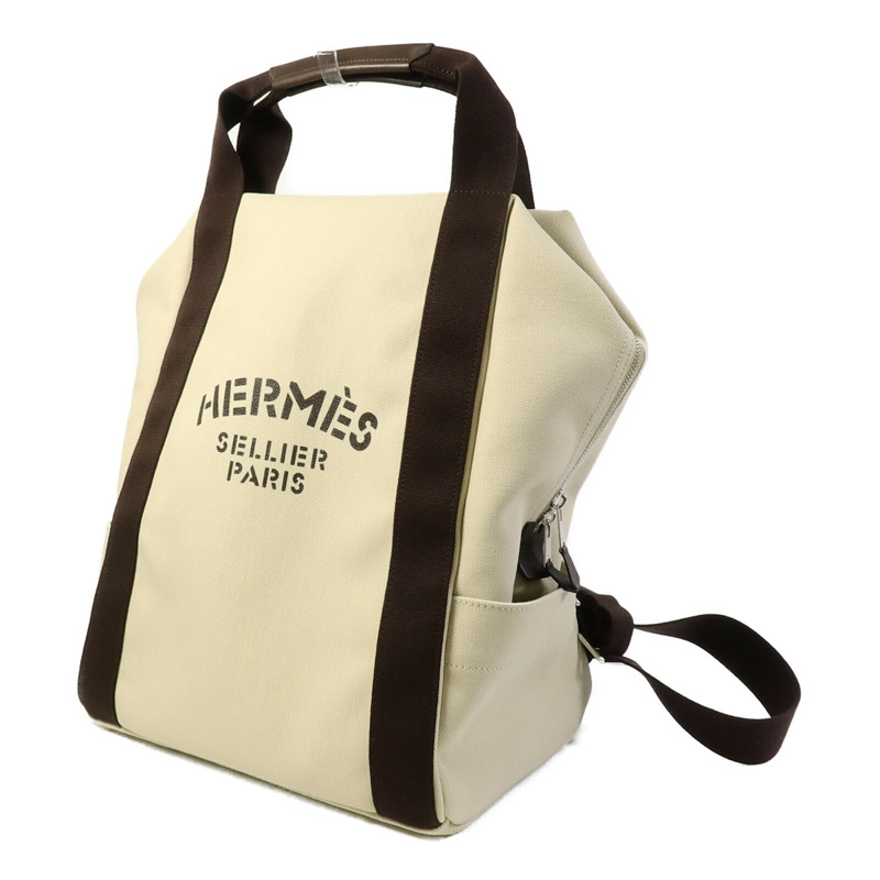 HERMES Polyamide/棉質Groom Backpack背包Beige Sable-1