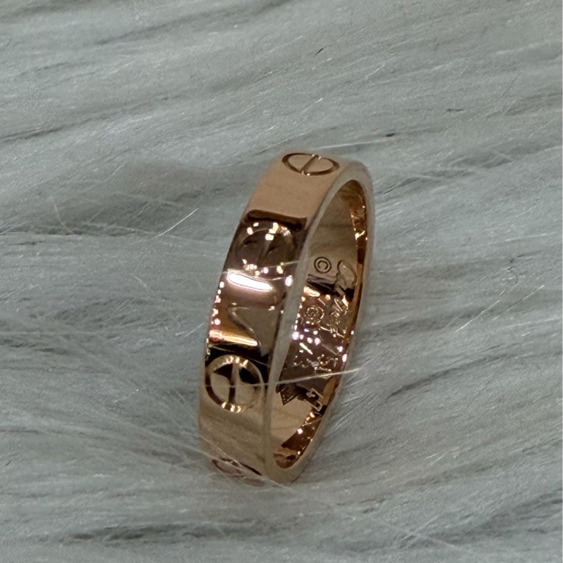 Cartier 卡地亞 LOVE 愛情 750 黃K金 窄版 47號 戒指-0