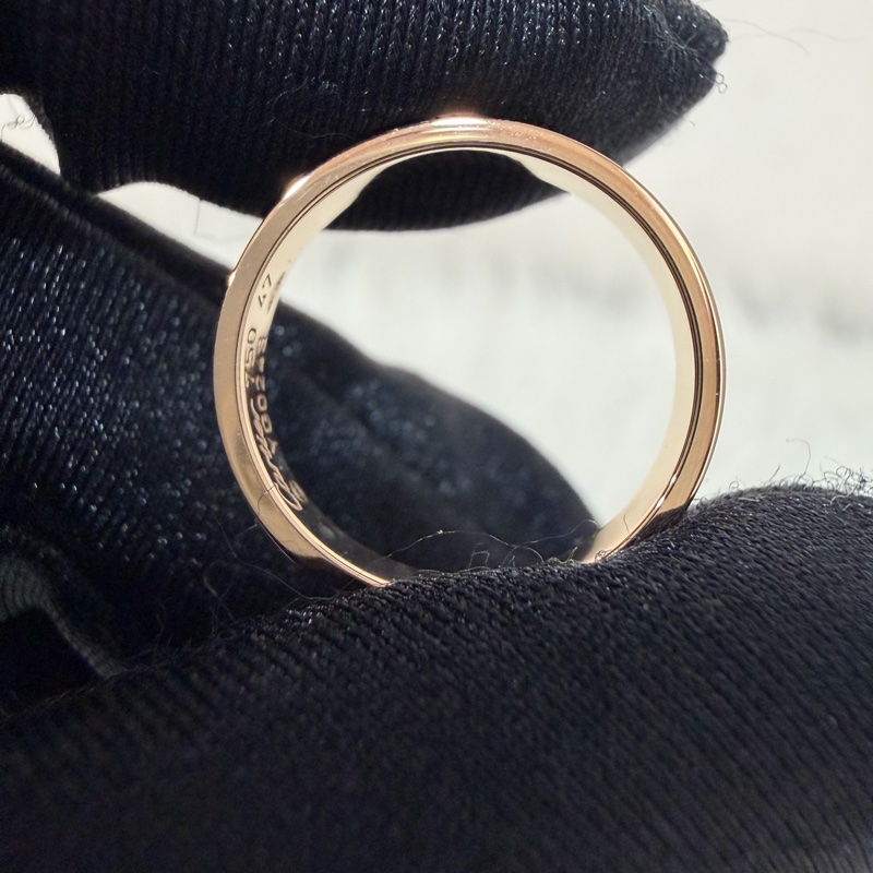 Cartier 卡地亞 LOVE 愛情 750 黃K金 窄版 47號 戒指-6