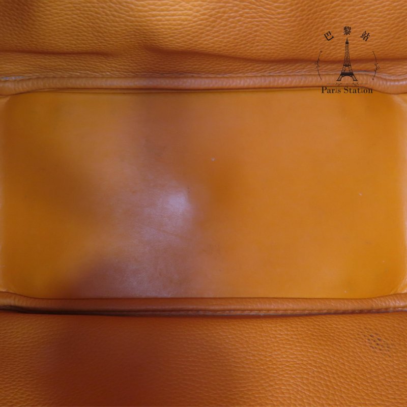 【巴黎站二手名牌專賣店】＊現貨＊HERMES 愛馬仕 真品＊ X刻 LINDY30 經典橘牛皮銀釦 肩背包-3