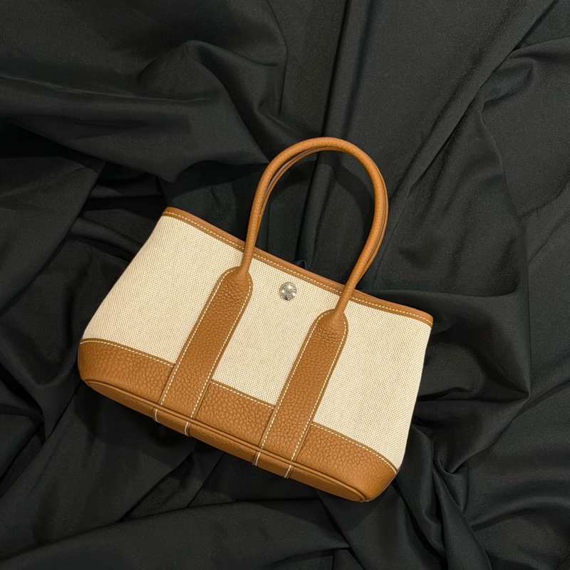 Hermes Mini Garden Party 金棕帆布 K刻-1